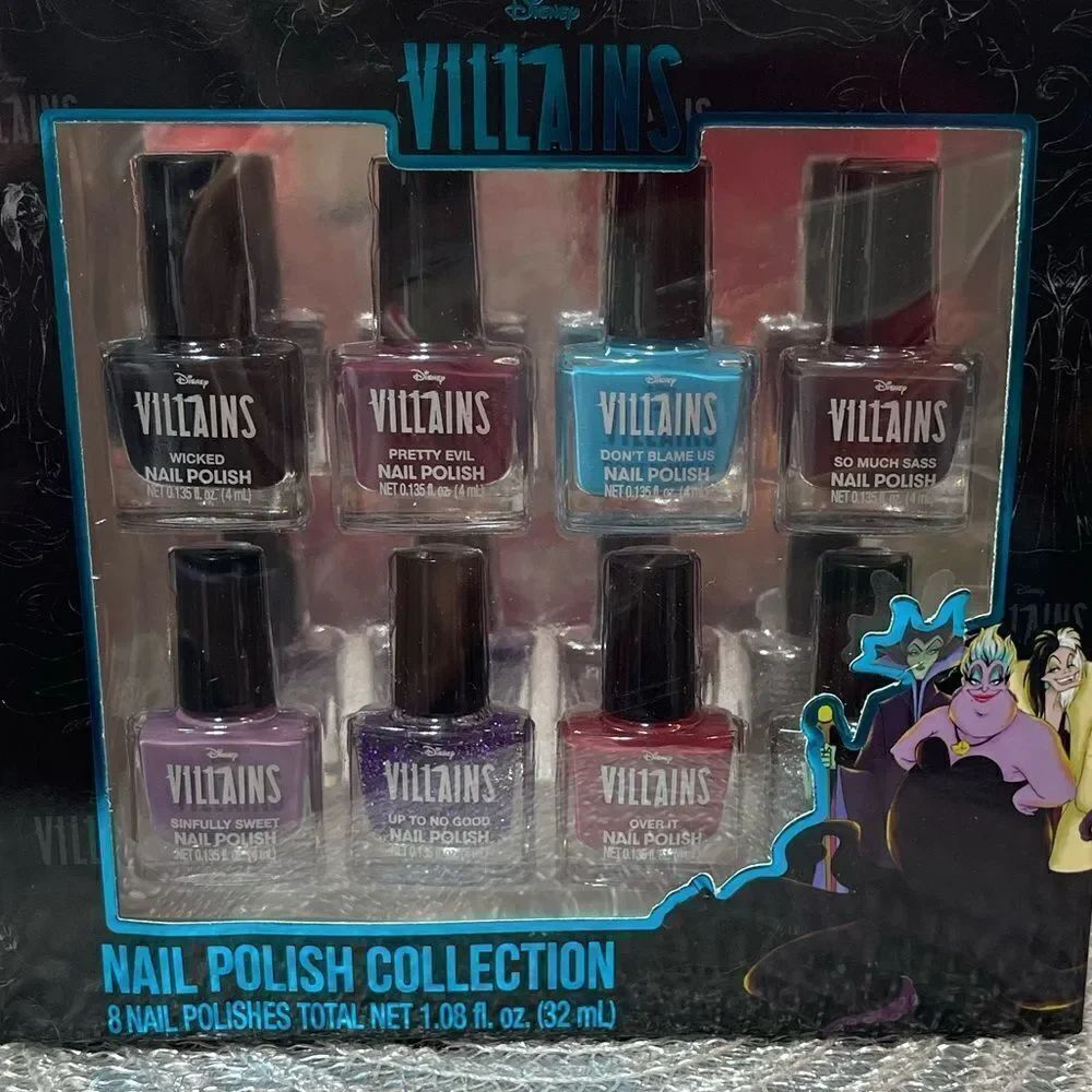 Disney Villains Nail Polish Set of 8 NWT - Picture 3 of 5